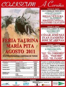 Corrida en Coruña Sábado 6