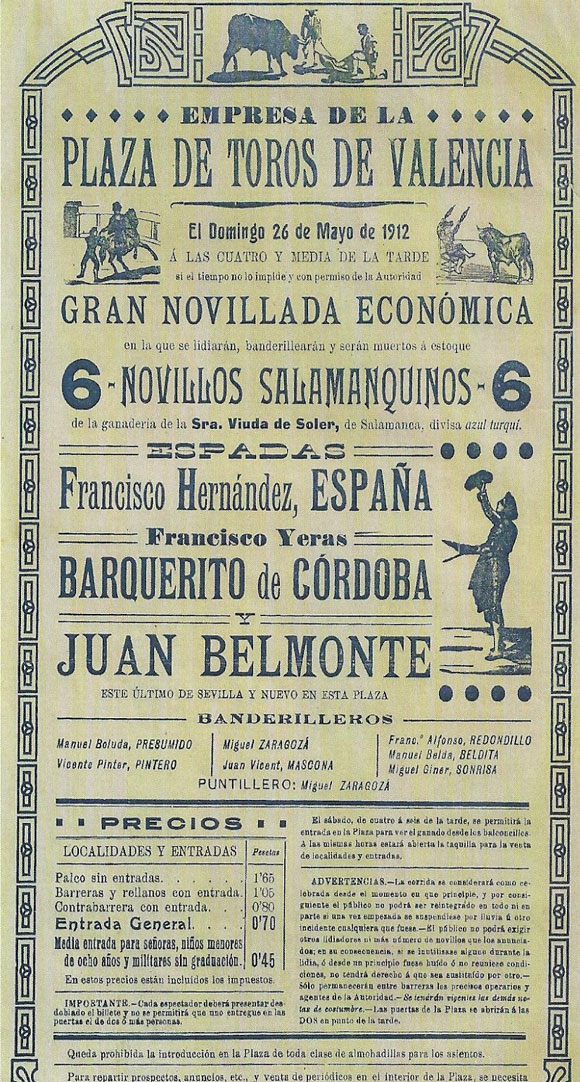 Cartel Belmonte en Valencia