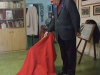 D. Luis Mariñas en la sede de la peña taurina de La Coruña